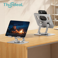 ThundeaL Portable Foldable Laptop Riser Aluminum Height Adjustable Holder with 360° Swivel Base for Ipad Pro/Air/Mini Laptop