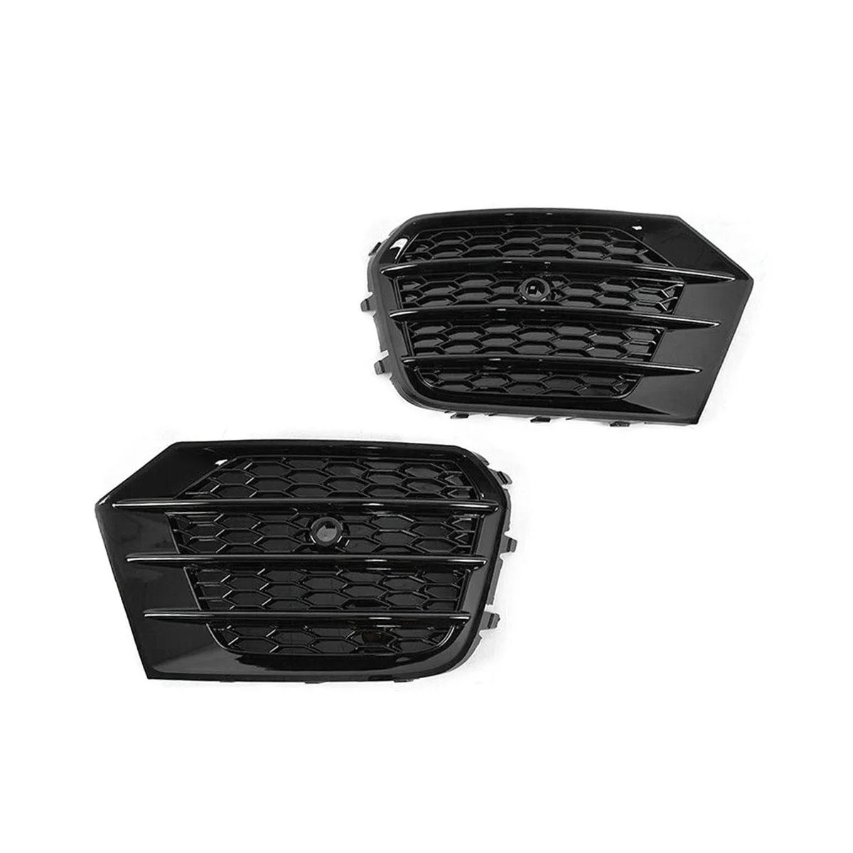 Fog Light Cover Fog Light Frame Honeycomb Grille Lower Grille Fog Light Grille Car for   Q3 2016-2018