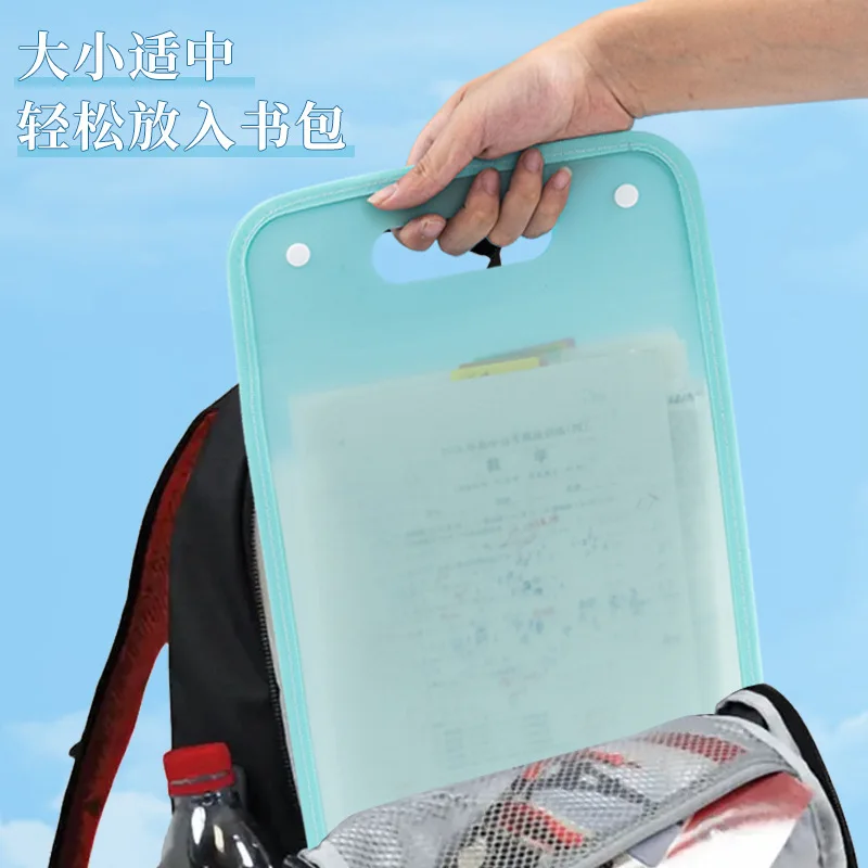 Handheld Organ Bag Folder A4 Large Capacity Student Exam Paper Storage Bag 13 Layers Ticket File Classification Storage Bag