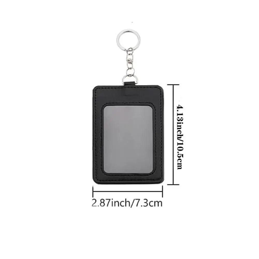 Stylish INS Style Cute Photocard Holder Decorative Pearl Bow Photos Bag Charm Protective Soft PU ID Card Case Keychain