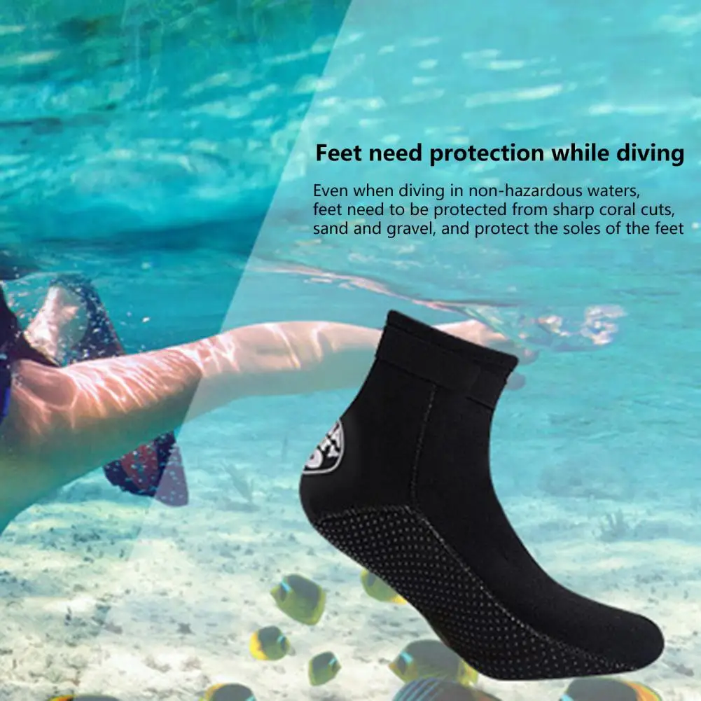 1 Pair Nylon Surfing Socks Anti-slip Breathable Fastener Tape Neoprene Dive Socks for Water Sport