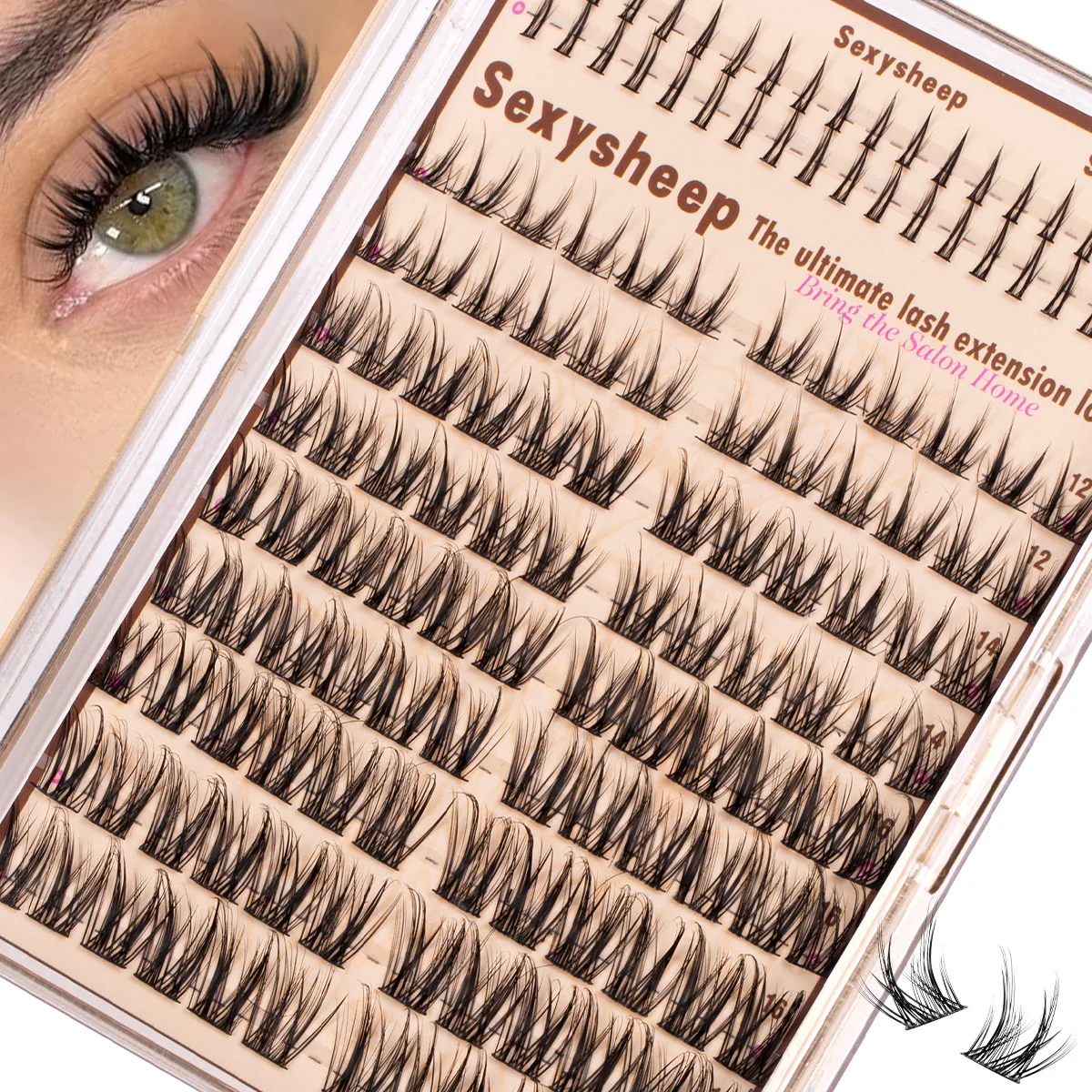 Manga Wimpernbüschel mit Spitzen, Wispy Wimpernverlängerungen, Anime Fairy Wimpernbüschel, wiederverwendbare Faux Mink Wimpern – Detail 8