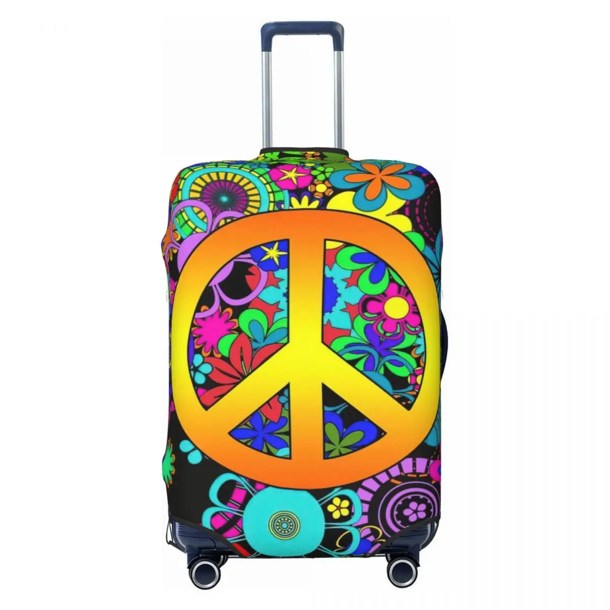 Peace Floral Garden Print Luggage Protective Dust Covers Elastic Waterproof 18-32inch Suitcase Cover Travel Accessories