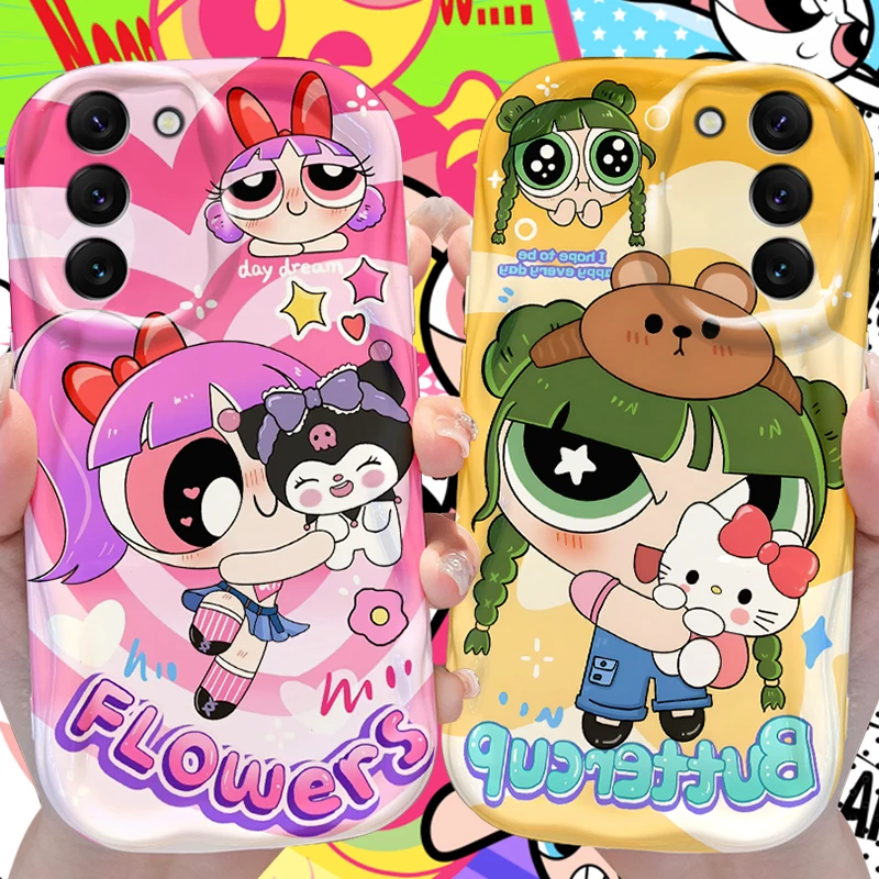 P-Powerpuff Girls Case for Samsung Galaxy A34 A33 A32 A31 A30 A20 A24 4G A23 A22 A21S A20S A14 A13 5G A12 A10S A04 A03 Cover