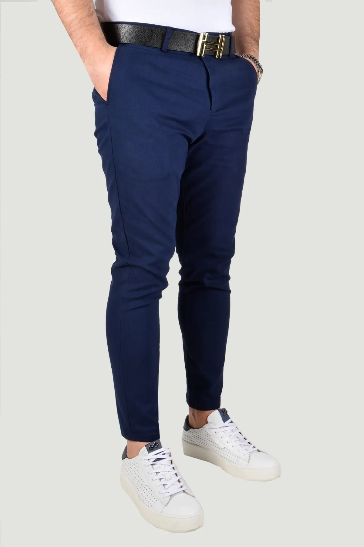 

Men's Clothing Overalls Pants Trousers Slim Fit Linen For Office & Work Flexible Comfortable Tight-Fitting Stylish Smart Casual