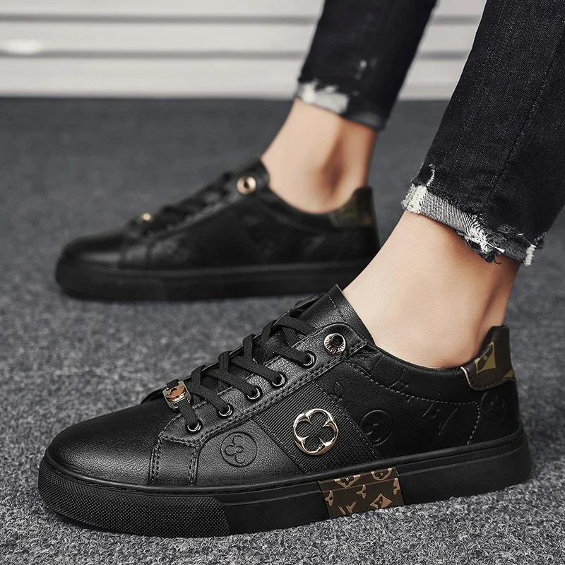 

Новая летняя модная легкая кожаная дышащая мужская белая теннисная водонепроницаемая повседневная спортивная обувь мужская повседневная кожаная обувь