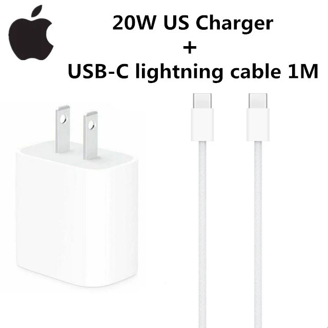 20W USB-C Power Adapter Originele Snelle Lader voor iPhone 17/16/15 Mini Pro Max Type C met Apple Kabel Compatibel met iPhone 14 - afbeelding 1