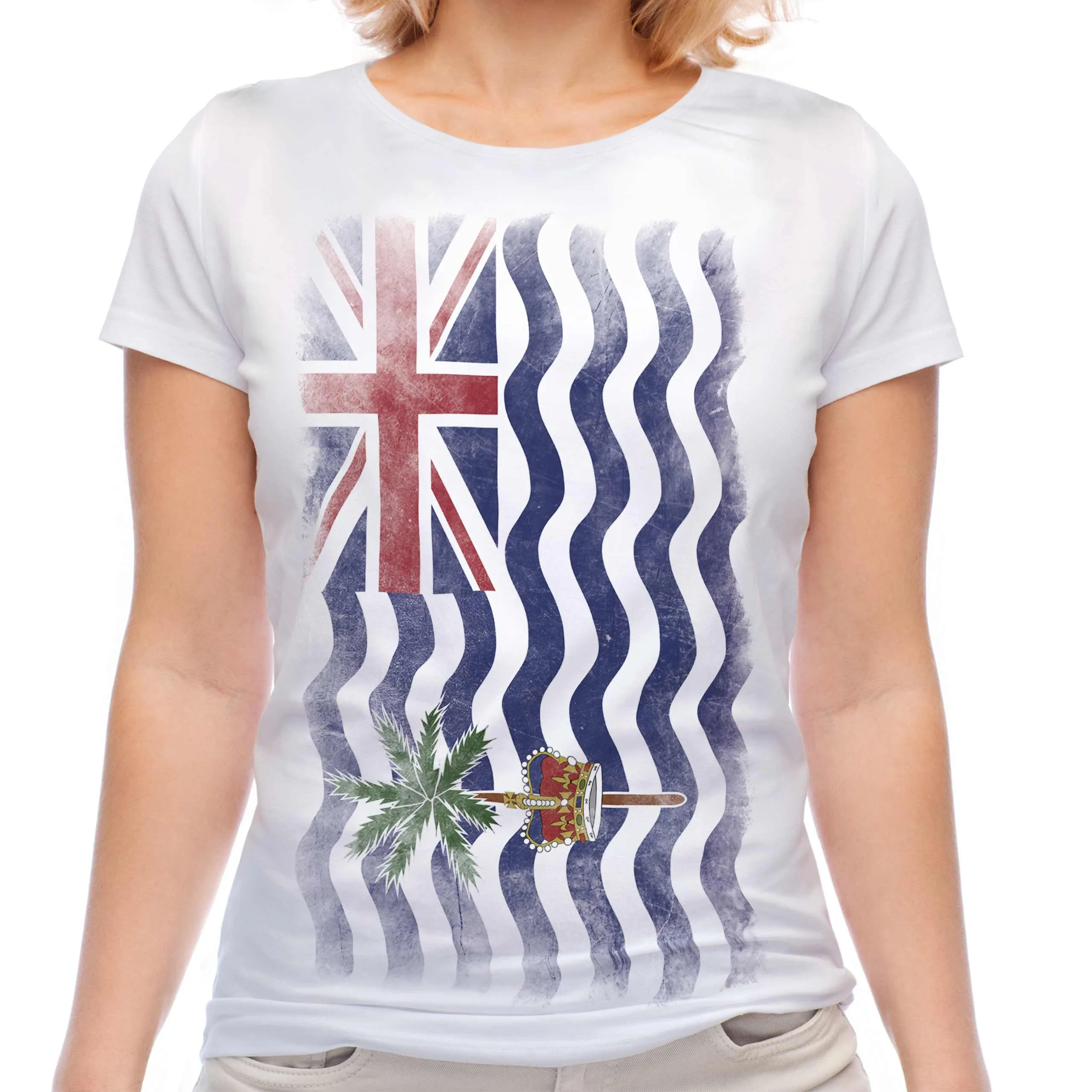 العلم الهندي البريطاني تي شيرت للنساء قصيرة الأكمام القطن تيز Y2k تي شيرت للجنسين الصيف المعتاد قميص المرأة جيرسي بلايز رياضية #2