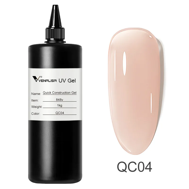 Venalisa Jelly Color Construction Gel Transparant Roze 1l Volume Doordrenken Van Opgeheven Semi-Permanente Zelfnivellerende Pastelgellak