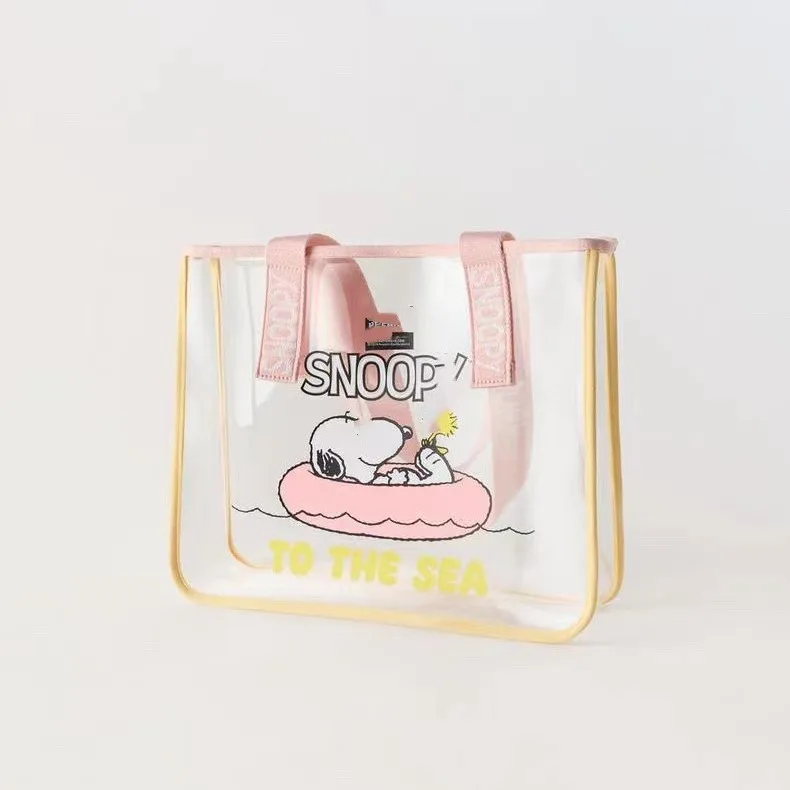 Fashion Summer Transparent Handbag Cartoon Children Cute Single Shoulder Bag Large Capacity Waterproof Casual Tote Children Pack