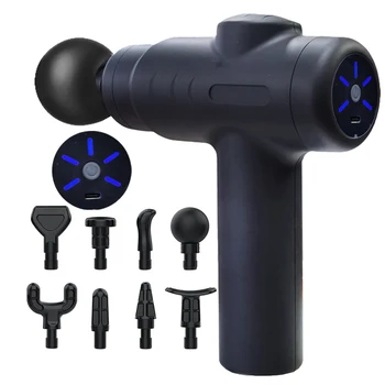 Deep tissue massage gun for whole body back neck massager with 8 heads rechargeable handheld percussion