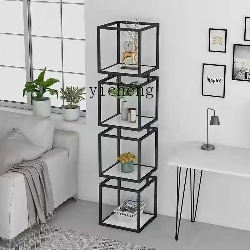 

ZYA Decorative Iron Art Mall Office Ornament Corner Multi-layer Floor-standing Living Room Simple Display Rack