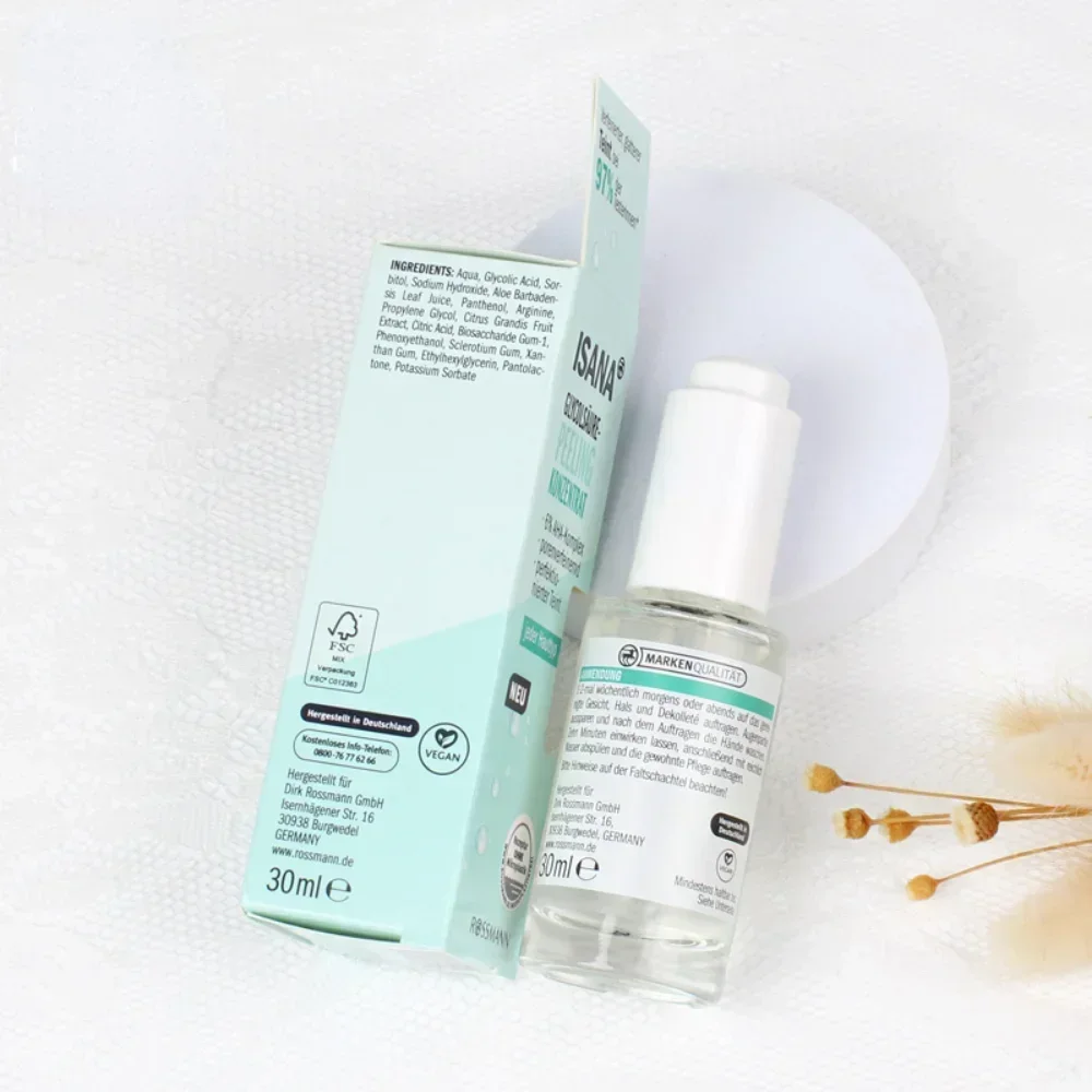 

Germany Isana 6% AHA Fruit Acid Face Essence 30ml Exfoliator Cleansing Pores Remove Blackhead Acne-treatment Shrinking Skin Care