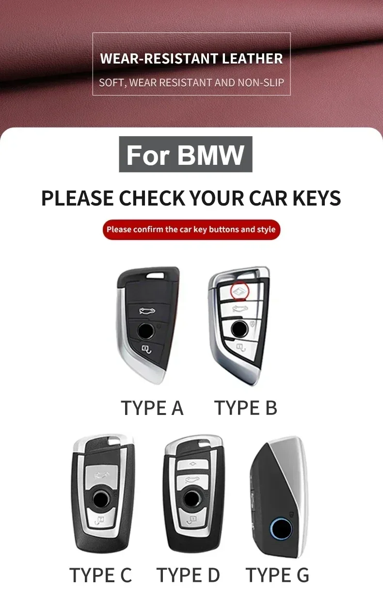 Autoschlüssel-Gehäuseabdeckung für BMW 1 3 5 7er X1 X3 G01 X4 G02 X5 F15 F16 M3 M4 F30 F31 F32 F34 F20 F21 F07 F10 G30 Autoschlüsselgehäuse – Detail 1