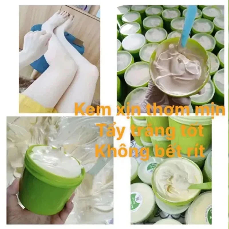 500G Kem Tẩy Trắng Da, Dưỡng Ẩm Kem Tẩy Trắng Body Thái Lan Chuyên Spa Hũ Xanh , chất kem xịn thơm mịn, Giúp Da Trắng Hồng