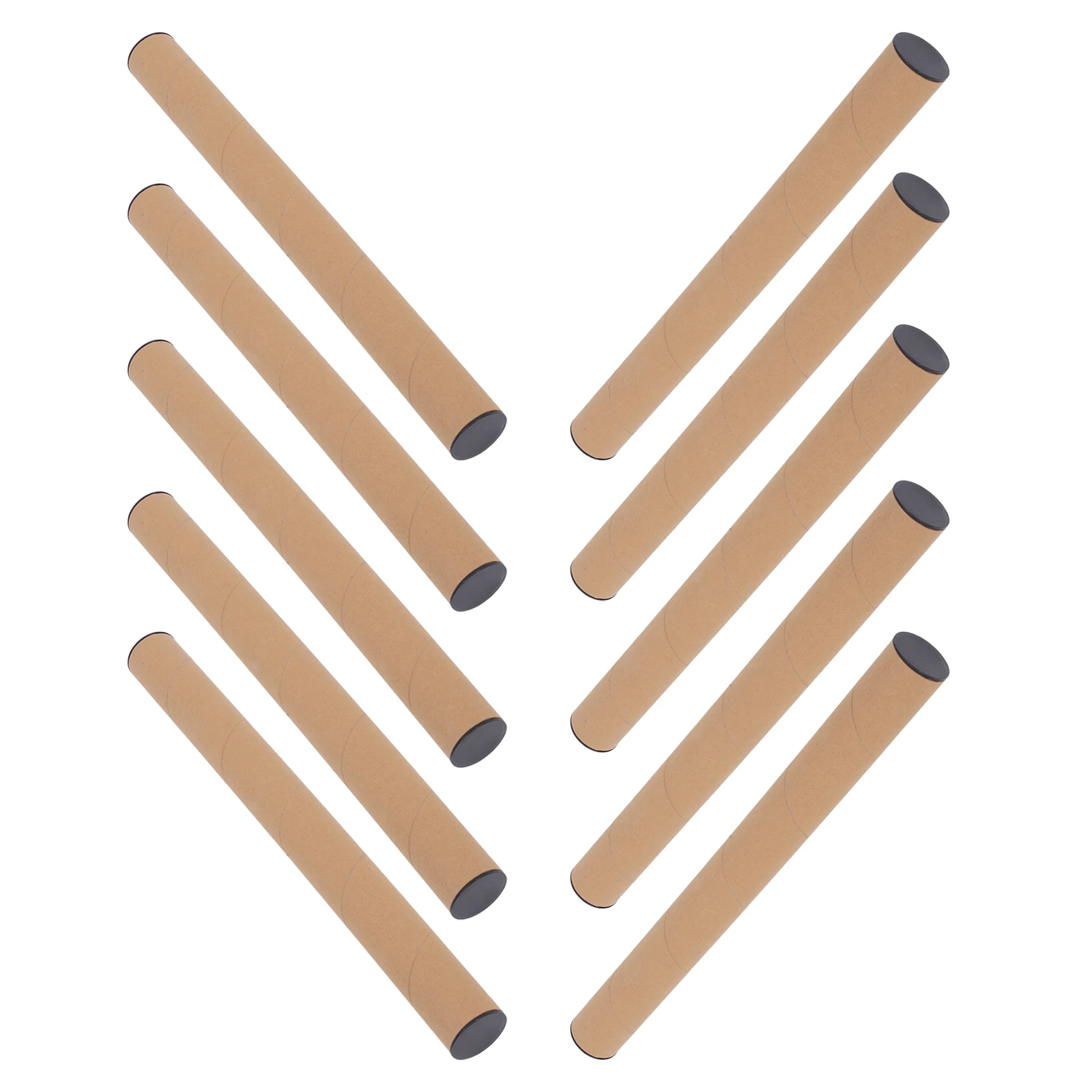 10 pcs Kraft Paper Tubes Mail Shipping Cylindrical Cardboard Containers Secure Storage for Documents Posters Blueprints Maps
