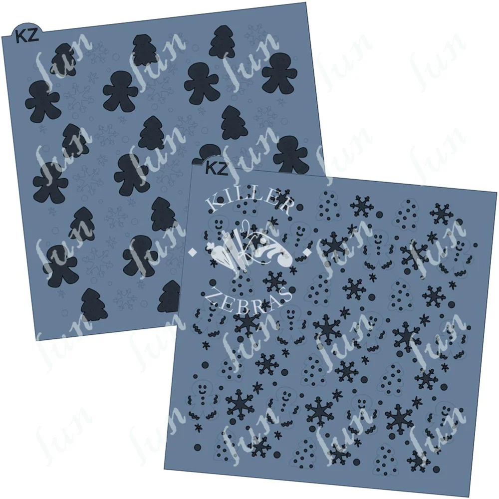 Layered Stencils 2023 New Christmas Gingerbread Drawing Coloring Molds Crafts Diy Scrapbooking Decoration Paper Cards Handmade