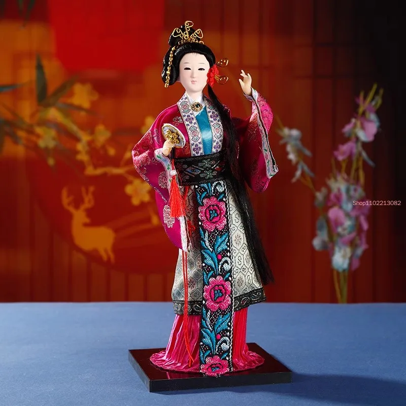 Muñecas chinas de estilo antiguo de la dinastía Qing, doce pelo dorado, artesanías del sueño de las mansiones rojas, regalo de cumpleaños