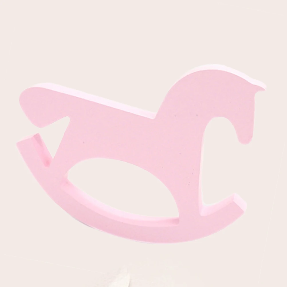 

Wooden Horse Ornament Home Decor Children Room Desktop Office Non-Toxic Rocking Design Gift Kids Christmas
