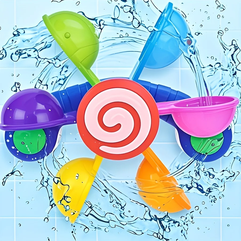 Kids' Bath Windmill Toy, Colorful Swirling Design Very Appealing, Suitable for Bath Playtime,Perfect Birthday Gift