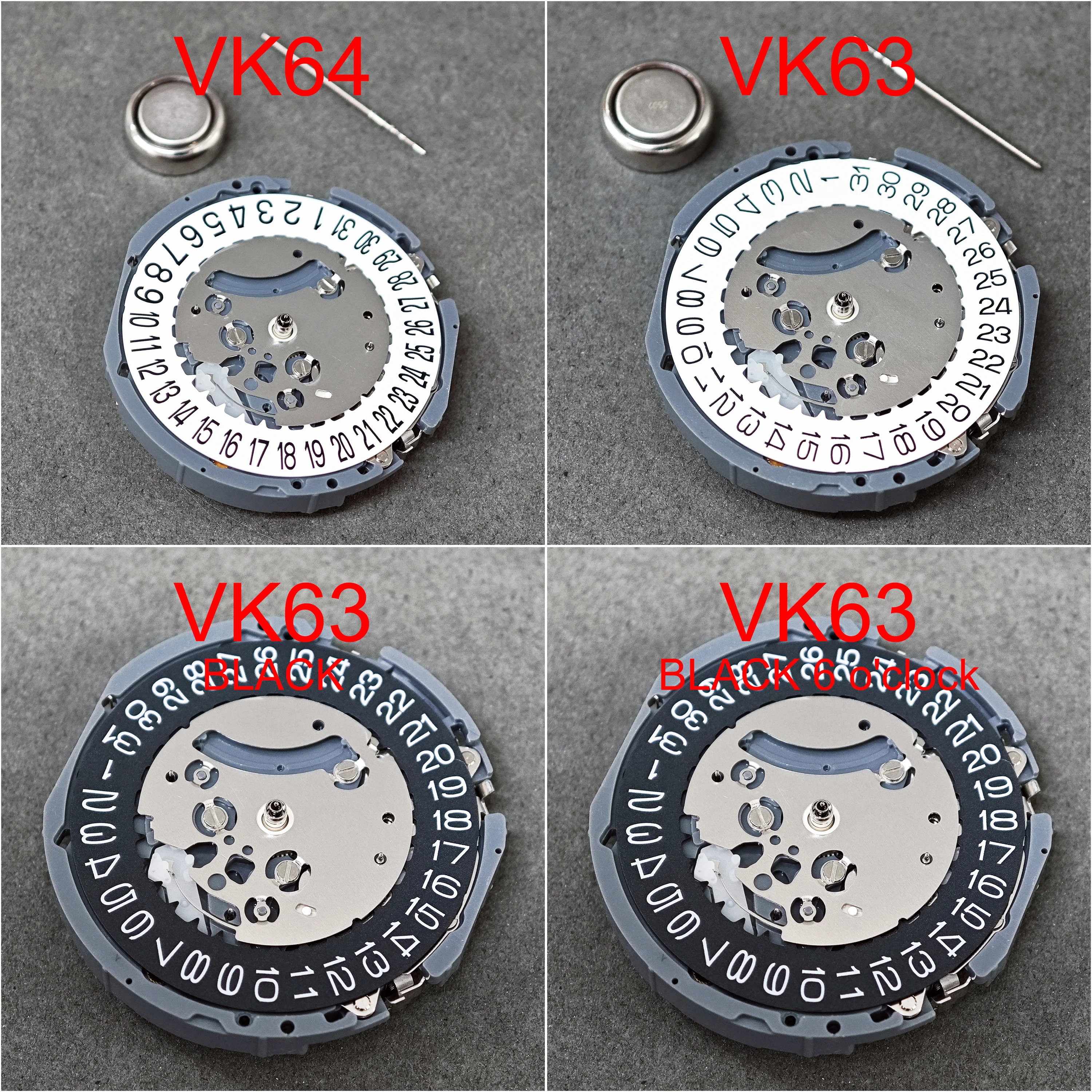 اليابانية الأصلية VK63/64 حركة الكوارتز وزارة الدفاع آلية ساعة أوتوماتيكية عالية الدقة VK63 أعلى إصلاح أجزاء #1