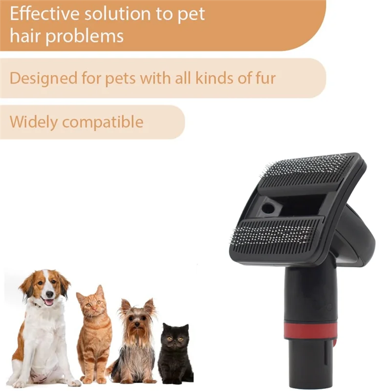 B38B-Dog Hair Vacuum Brush Extension Tube For Dyson V7 V8 V10 V11 V15 Vacuum Attachments Pet Groom Tool Removes Loose Hair