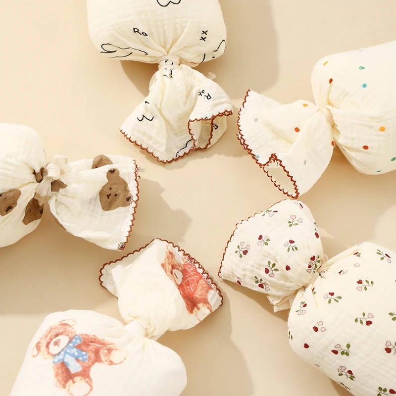 Baby baby candy pillow, cotton gauze pillow can be detached and washed, anti-side deviation bump bed, baby sleep artifact