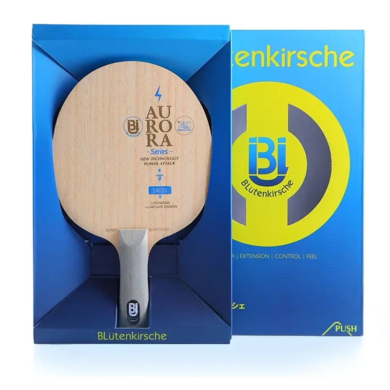 

AURORA Blutenkirsche Table Tennis Blade Single Long Handle Table Tennis Racket High Bounce Ping-pong Paddle Fast Attack Blue