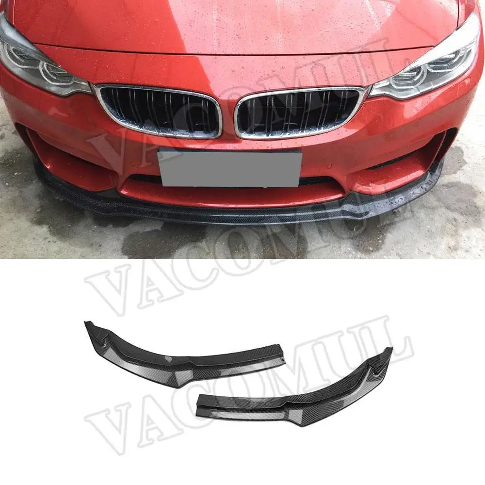 

VACOMUL Carbon fiber Car Front Bumper Lip Splitter Chin Trim Spoiler for for BMW 3 4 Series F80 M3 F82 F83 M4 2015-2020 2Pcs/Set