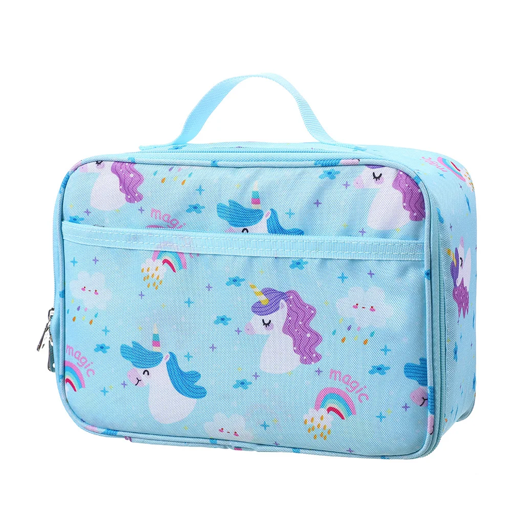 Unicorn Cartoon Lunch Bag Large Capacity Children\'s Cute Bento Bag Student Travel Picnic Bags Leisure Ice Bags