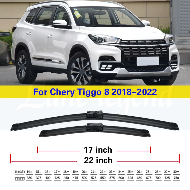 Front Rear Window Wiper Blades For Chery Chirey Tiggo 8 2018-2022 22\