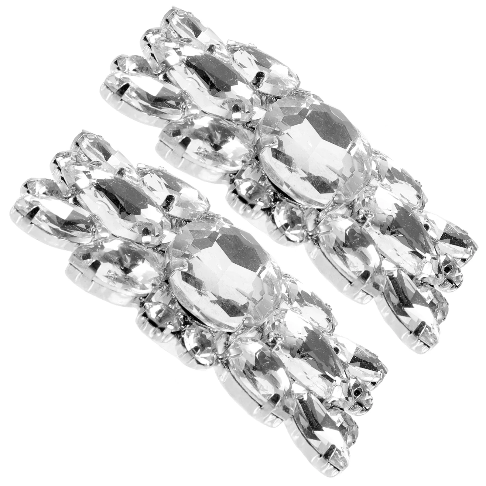 

2Pcs Rhinestone Crystal Shoe Clips Bridal Buckle Wedding Shoe Decoration Elegant High Heel Jewelry Flower Shape Shoes Clip