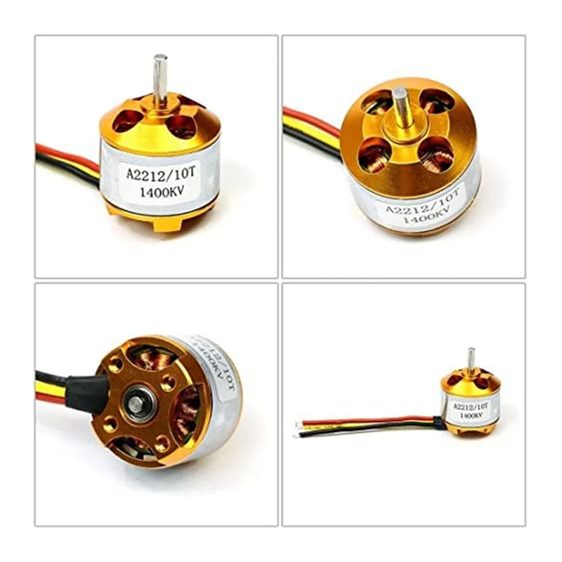 2 حزمة 2212 1400Kv/2200Kv محرك خارجي بدون فرشاة مع جبل 10T/6T + 30A ESC لقطع غيار ملحقات طائرات Rc Quadcopter UFO