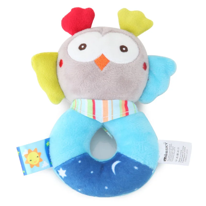 Colorato animale sonaglio peluche farcito campanello bambino morbido sonaglio giocattoli sviluppo precoce Shaker stridulo sonagli sensoriali