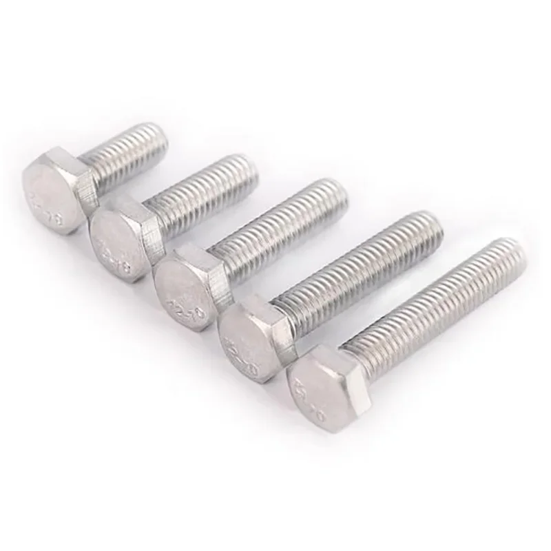 M7 M9 1mm 1,25mm 1,5mm paso de rosca fina 10-100mm de largo 304 acero inoxidable DIN933 tornillo de cabeza hexagonal exterior externo Bo