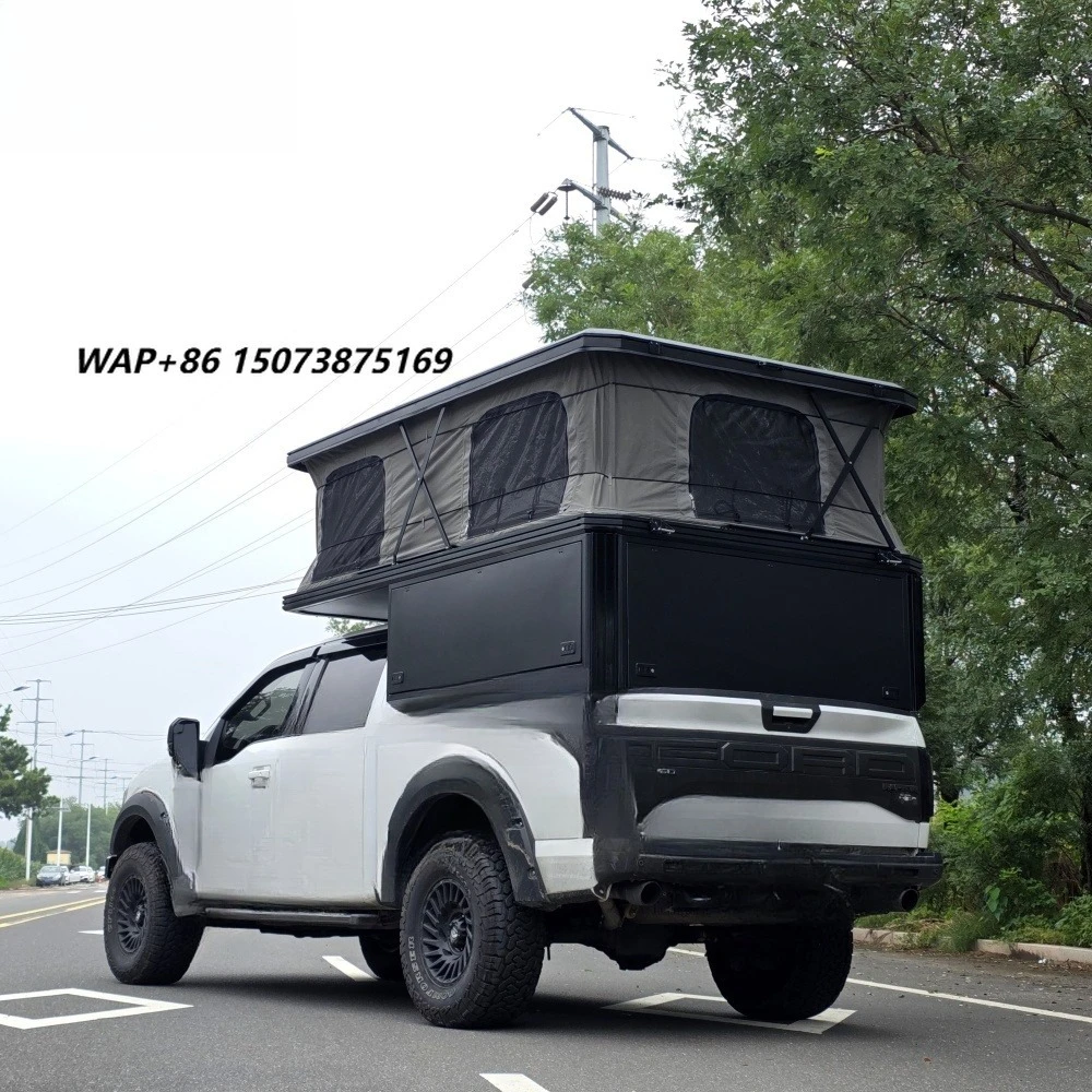 TP06 Factory Direct Pickup Slide in Truck Camper Canopy Pop up Hard Top Alu Cab Four Wheel Campervan Topper