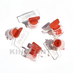 100pcs torsion meter seal mini plastic seals larser printing company signs and number lock flag
