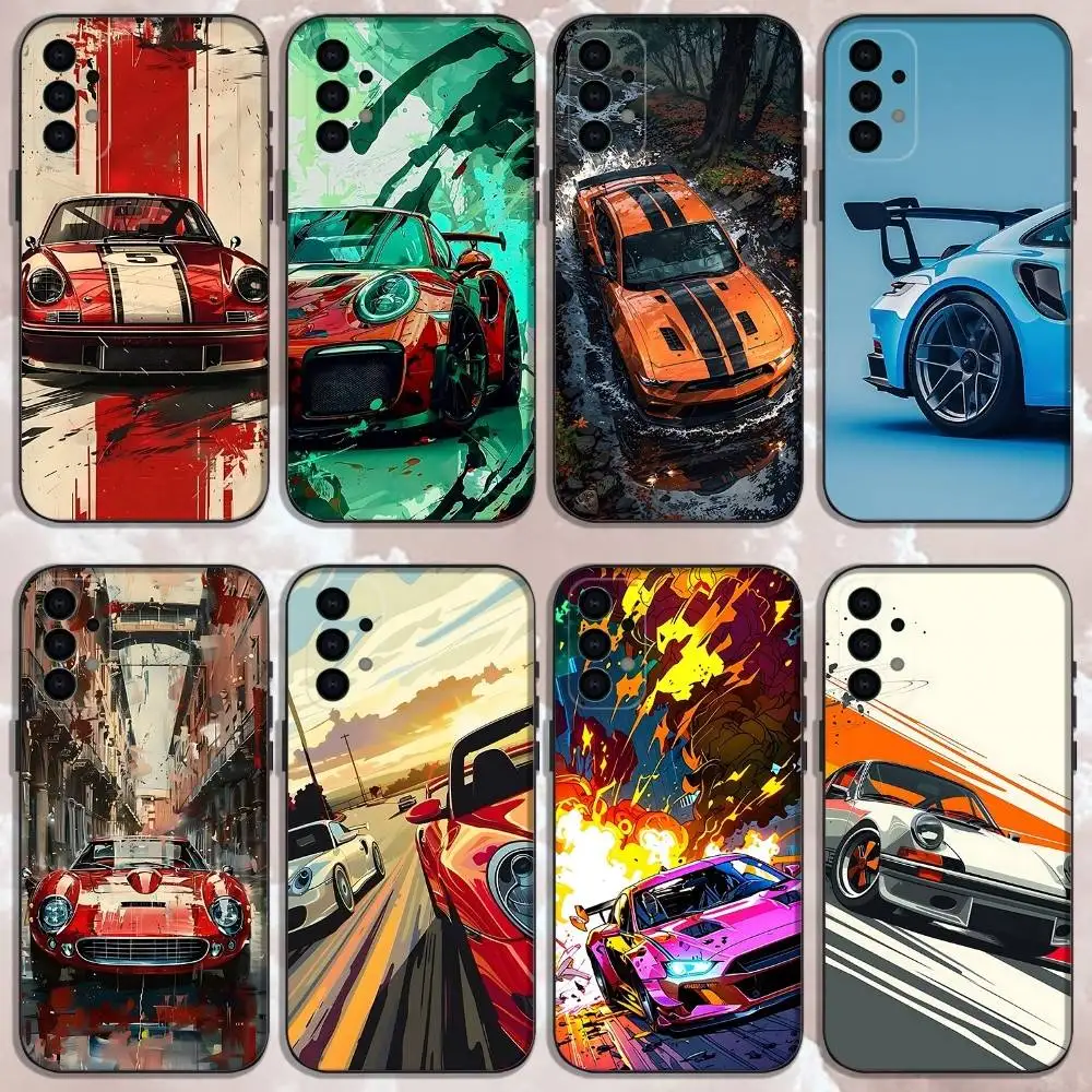

Cool Racing Car Phone Case For Samsung Galaxy A13,A21s,A22,A31,A32,A52,A53,A71,A80,Soft Black Shell