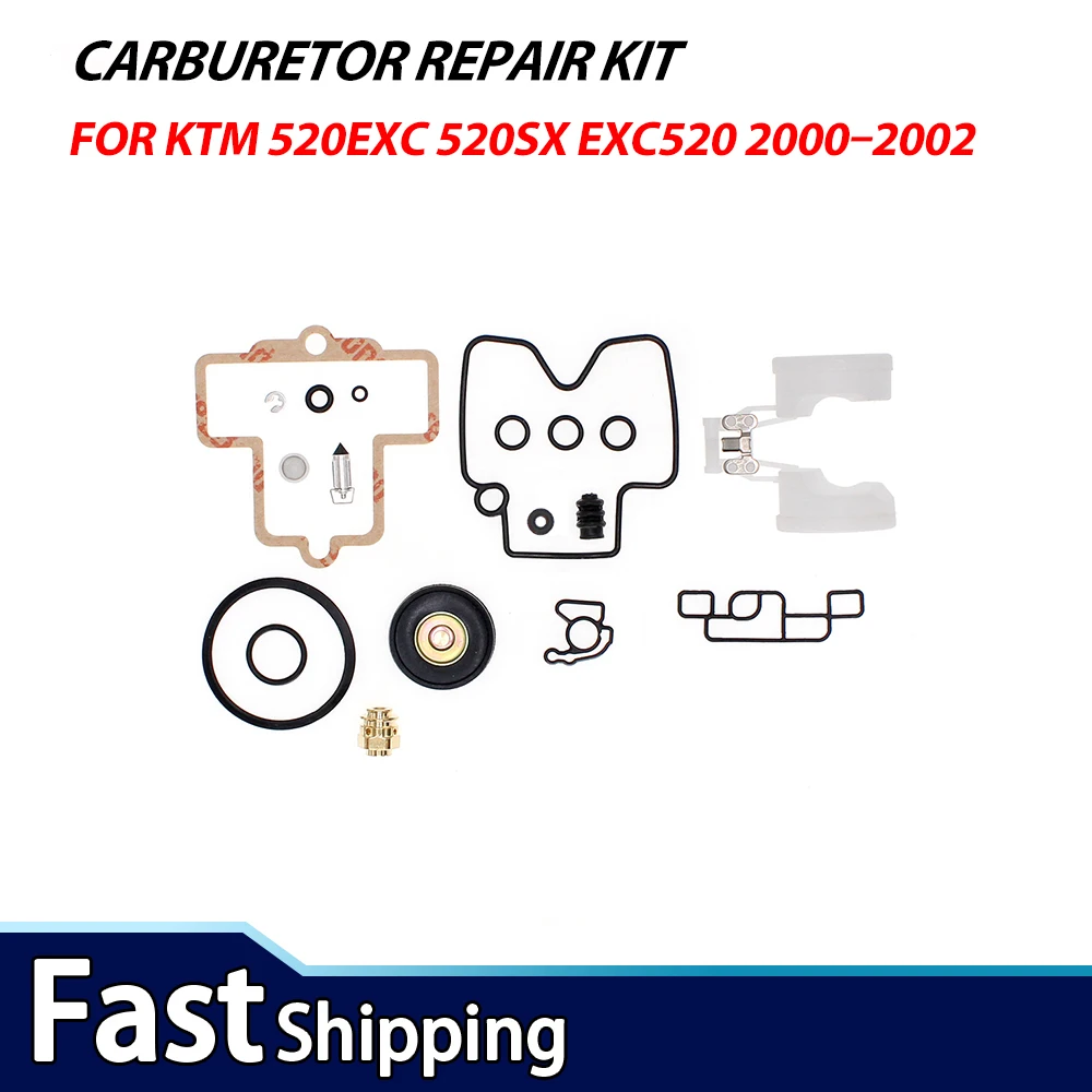 For KTM 520EXC 520SX EXC520 2000–2002 Motorcycle Carburetor Repair Kit Carb Rebuild Kit