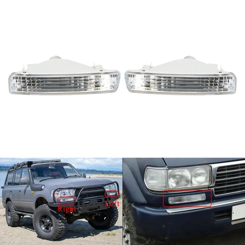 Car Front Bumper Turn Signal Lamp for Land Cruiser 80 Series 1991-1998 LC80 FJ80 FZJ80 HDJ80 HZJ80 4500