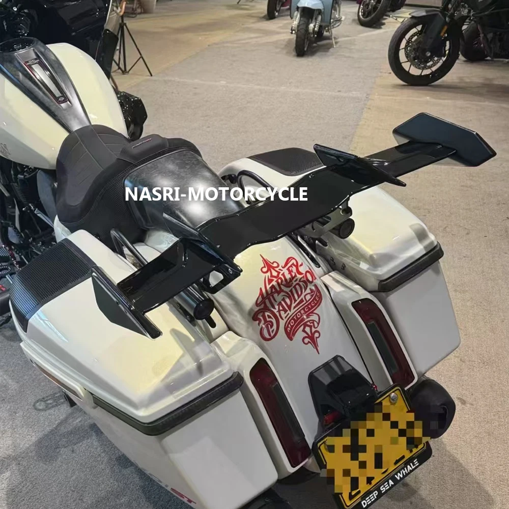 Motorcycle Rear Spoiler Tail Wing Upper Splitter Detachable For Harley Touring CVO Road Glide Street Glide Road King 2015-2024