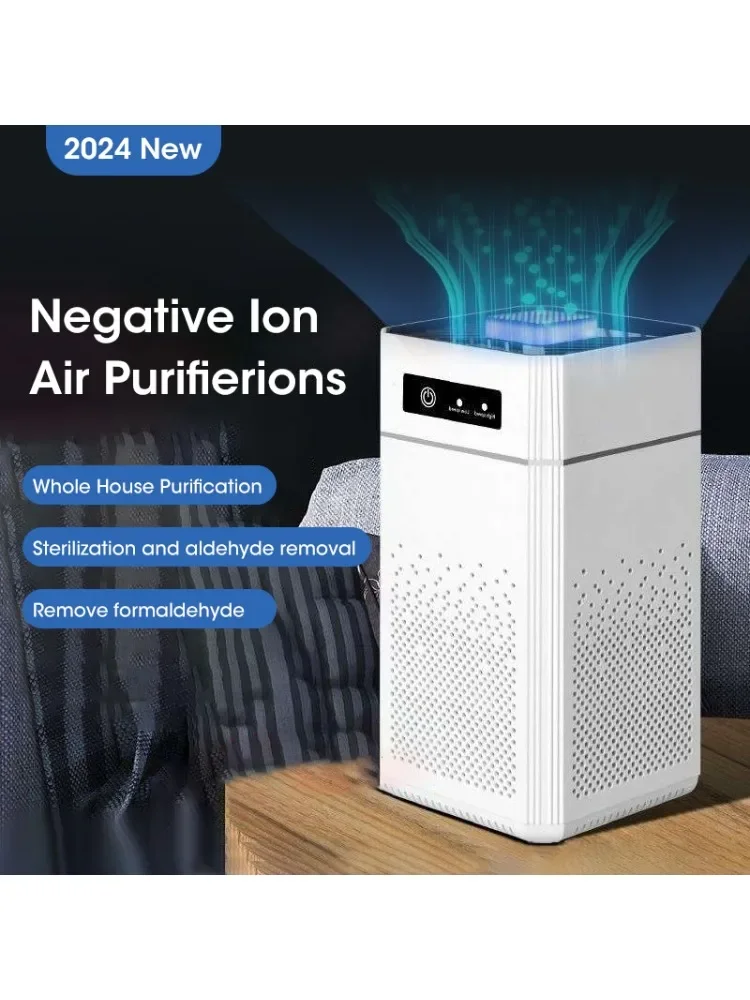 Negativ-Ionen-Luftreiniger, Rauch- und Geruchsgenerator, tragbarer Luftreiniger für Haushalt, Auto, Zimmer und Küche mit austauschbarem HEPA-Filter