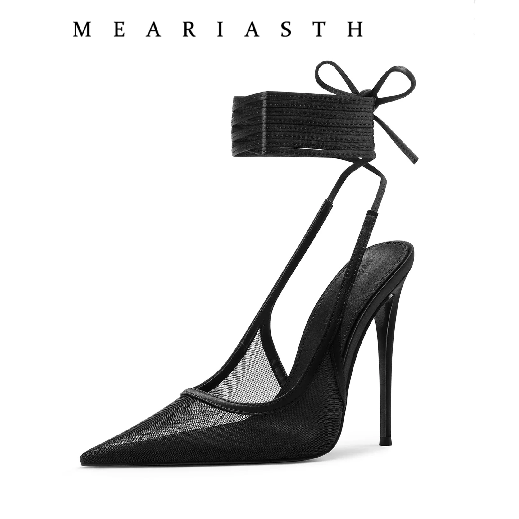 

Heel sandals Naked color Lace net luxury Hollow 2026 New pointed toe Elegant High Heels Sexy Slingbacks Ladies Shoes Women shoes