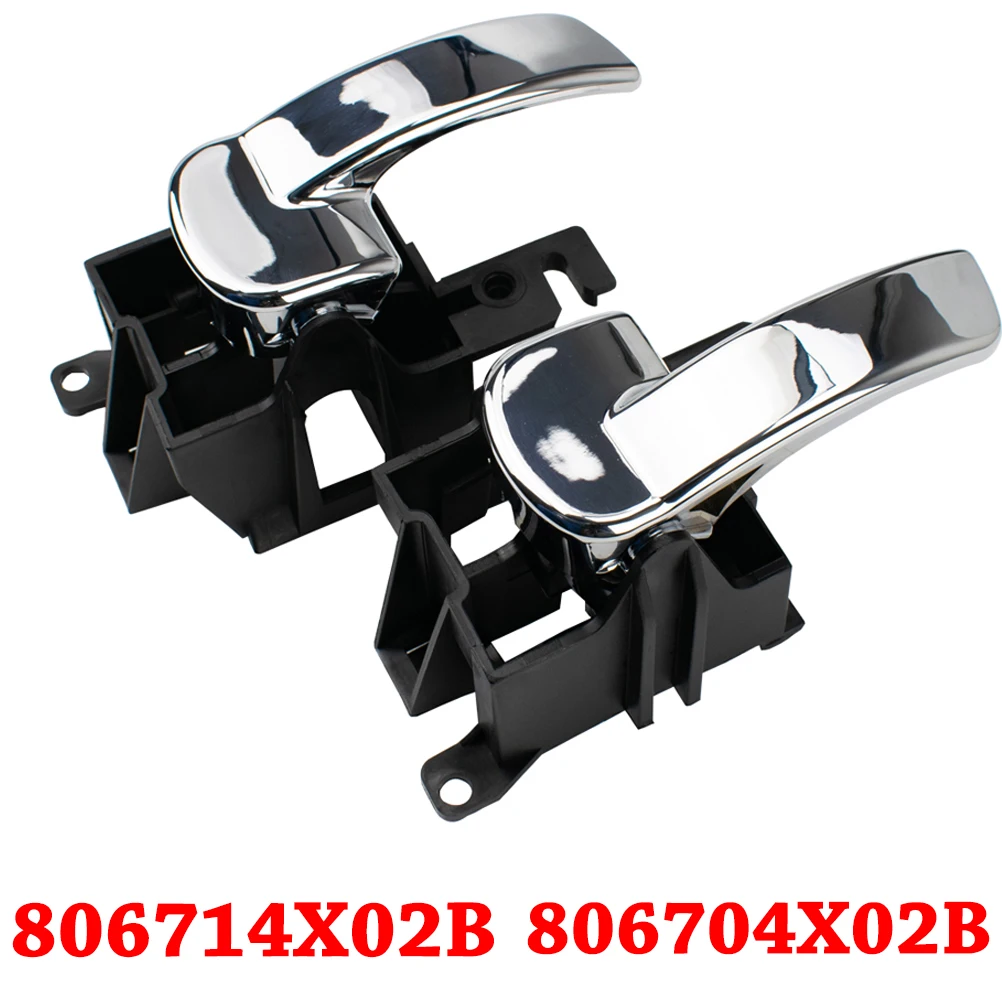1Pair Car Inner Interior Door Handle Grip Lock For Nissan Navara D40 Pathfinder R51 2005-2015 806704X02B Front Rear Left Right view 2