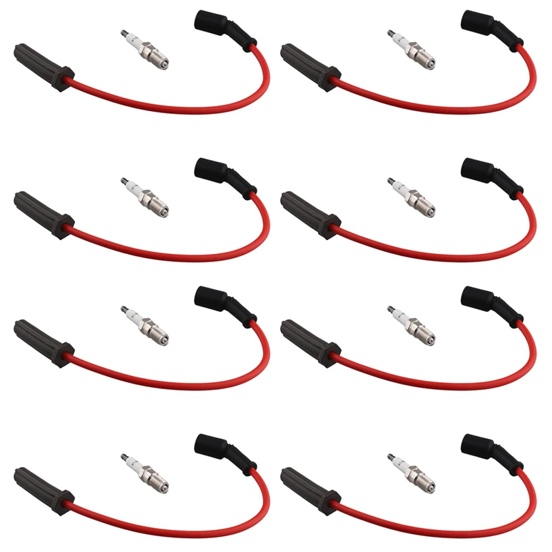 

8X Spark Plug & 8X Ignition Wires For Chevrolet GMC Cadillac Hummer 5.3L 6.0L V8 9748HH