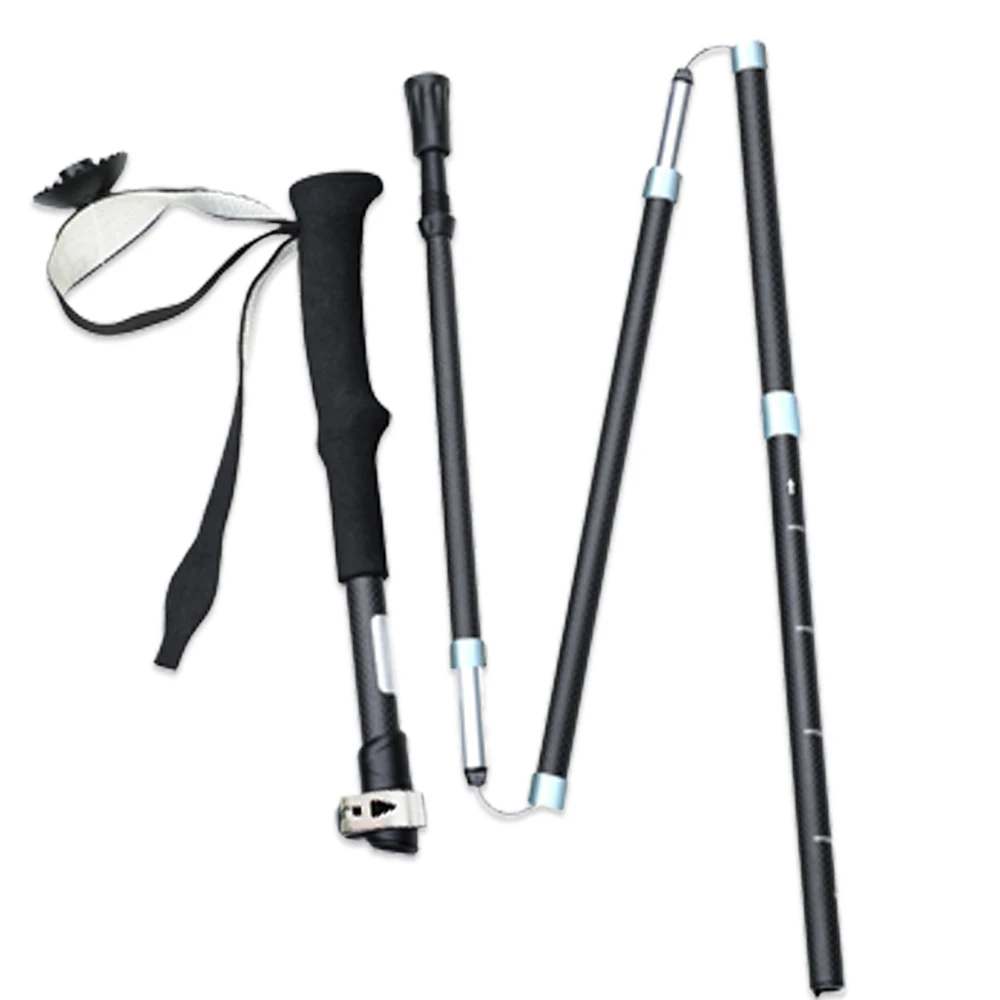 

Custom 5-Section Telescopic Folding Aviation Aluminum 7075 Tracking Walking Alpenstock Hiking Camping Sticks Trekking Poles