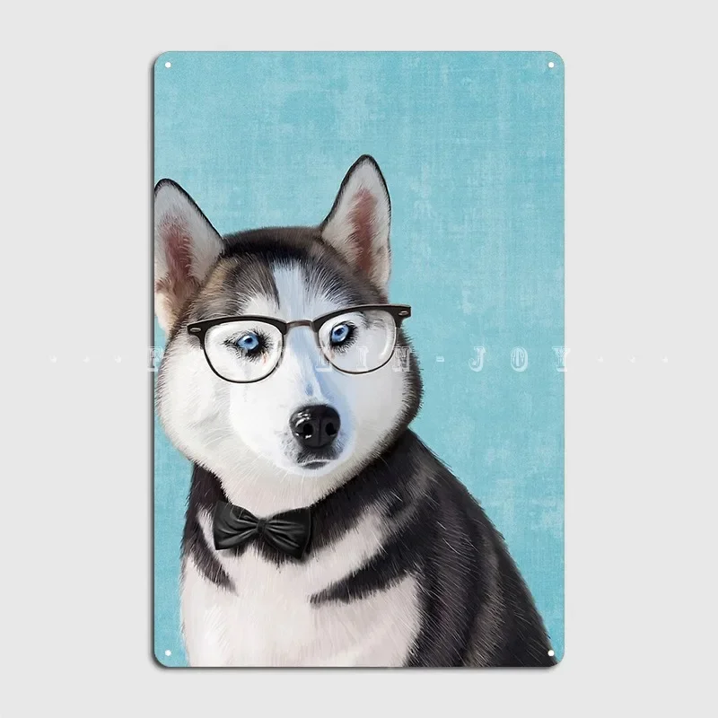Mr Siberian Husky Metal Plaque Poster Cinema Living Room Kitchen Funny Painting Décor Tin Sign Poster