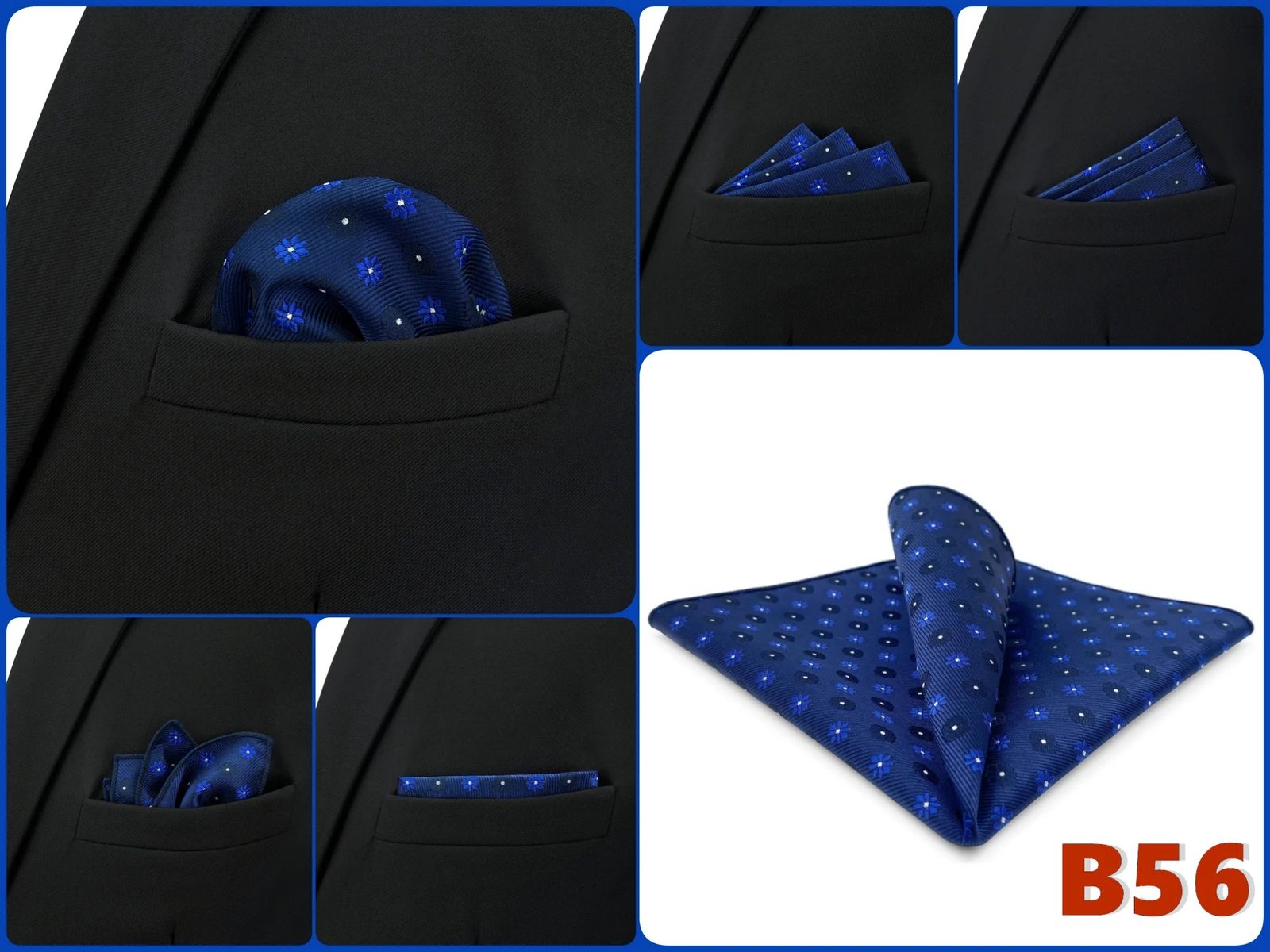 Luxury Mens Pocket Square Handkerchief Multiple Designs Classic Suit Hanky Large Striped Gentlemen Wedding Party Gift for Men