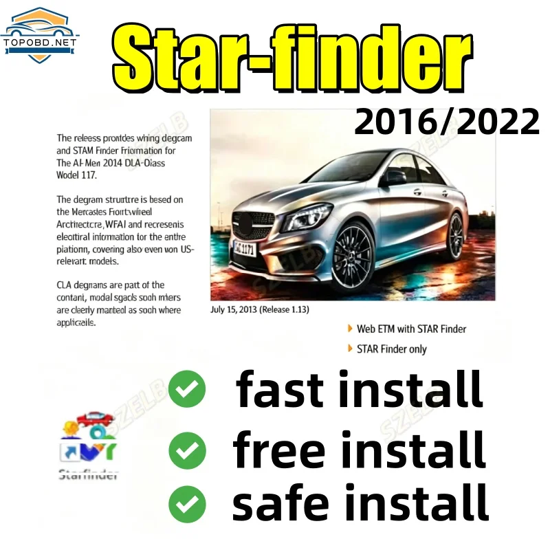 hot sell Starfinder software 2016 and 2022 contains electrical wiring for mer.cedes Benz install and activate service one laptop
