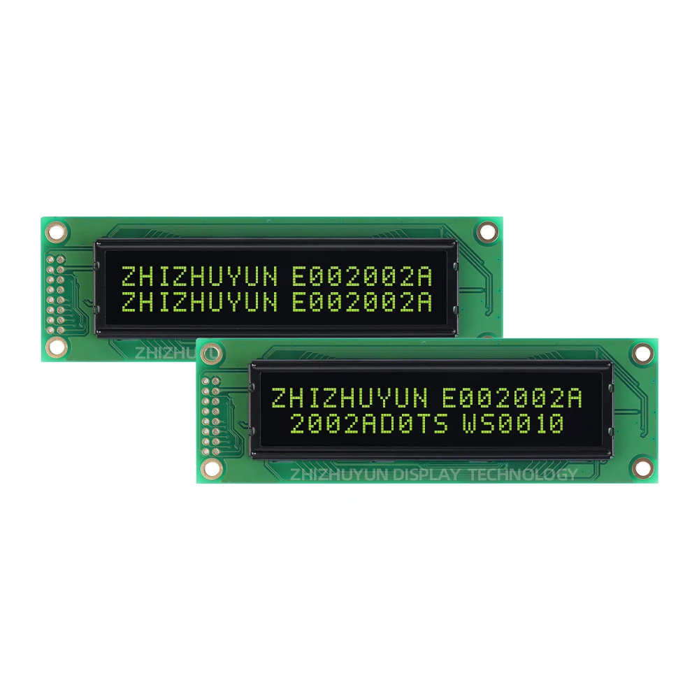 LCD2002 Character Display Module Black Background With Red Letters OLED2002 Liquid Crystal Low-Temperature 16PIN Parallel Port